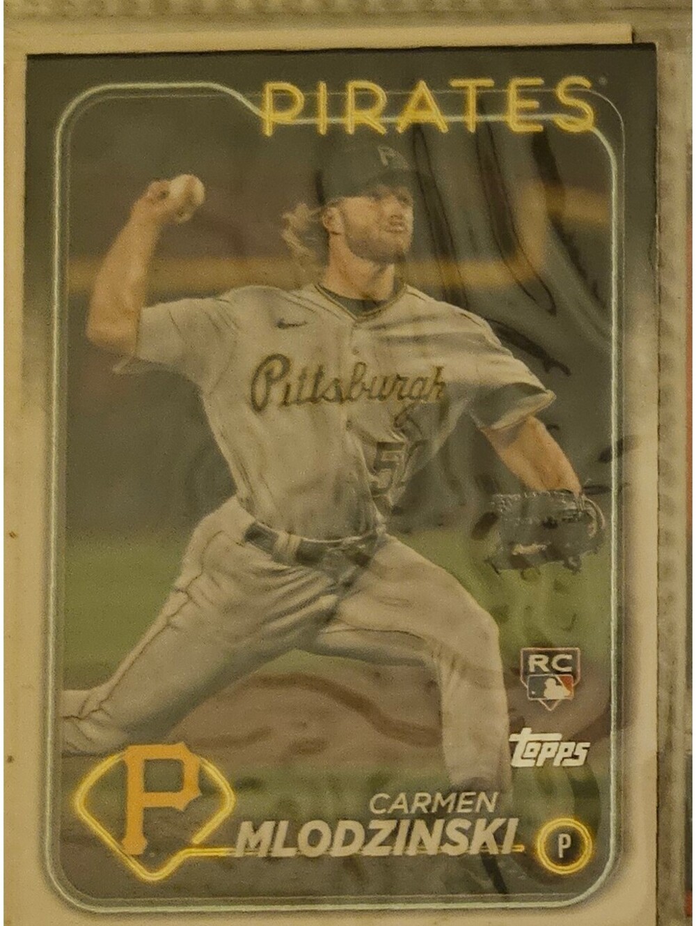 2024 Topps Series 1 #31 Carmen Mlodzinski Pittsburgh Pirates Baseball Card RC